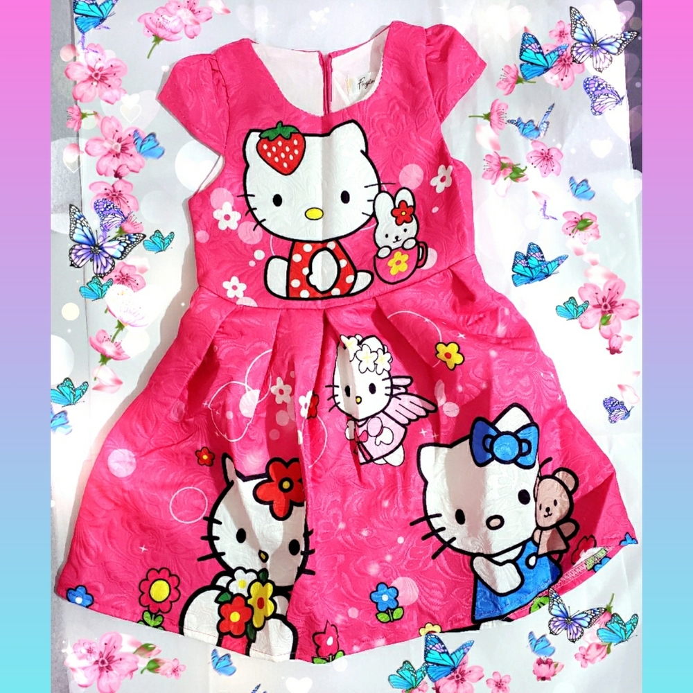 Hello Kitty on Dress (12-18 months)